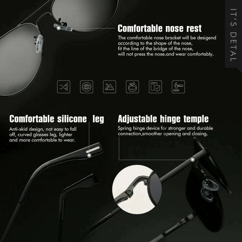 LIOUMO Top Quality Aviation Sunglasses Men Polarized Driving Glasses Women Fashion Pilot Goggles Anti-Glare lentes de sol hombre