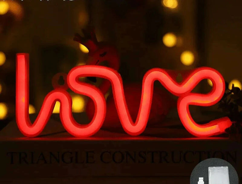Love LED Neon Sign Light Glowing Valentine's Day Propose Festival Decoration Neon Lamp For Home Party Decor Adult Gift