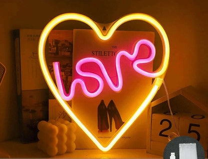 Love LED Neon Sign Light Glowing Valentine's Day Propose Festival Decoration Neon Lamp For Home Party Decor Adult Gift