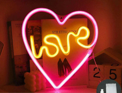 Love LED Neon Sign Light Glowing Valentine's Day Propose Festival Decoration Neon Lamp For Home Party Decor Adult Gift