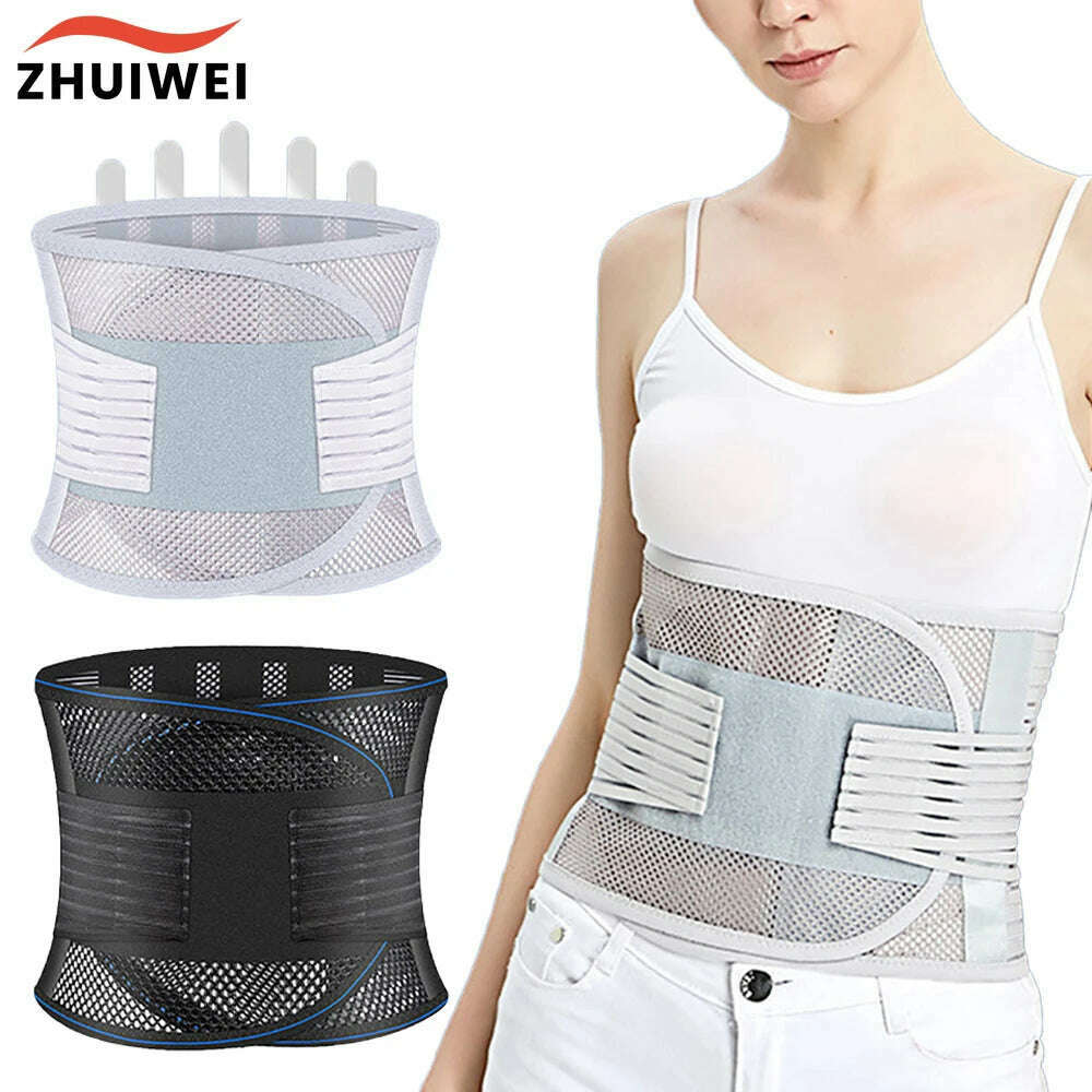 Lumbar Support Waist Belt Back Brace Health Therapy Breathable Back Spine Support Corset for Disc Herniation Pain Relief