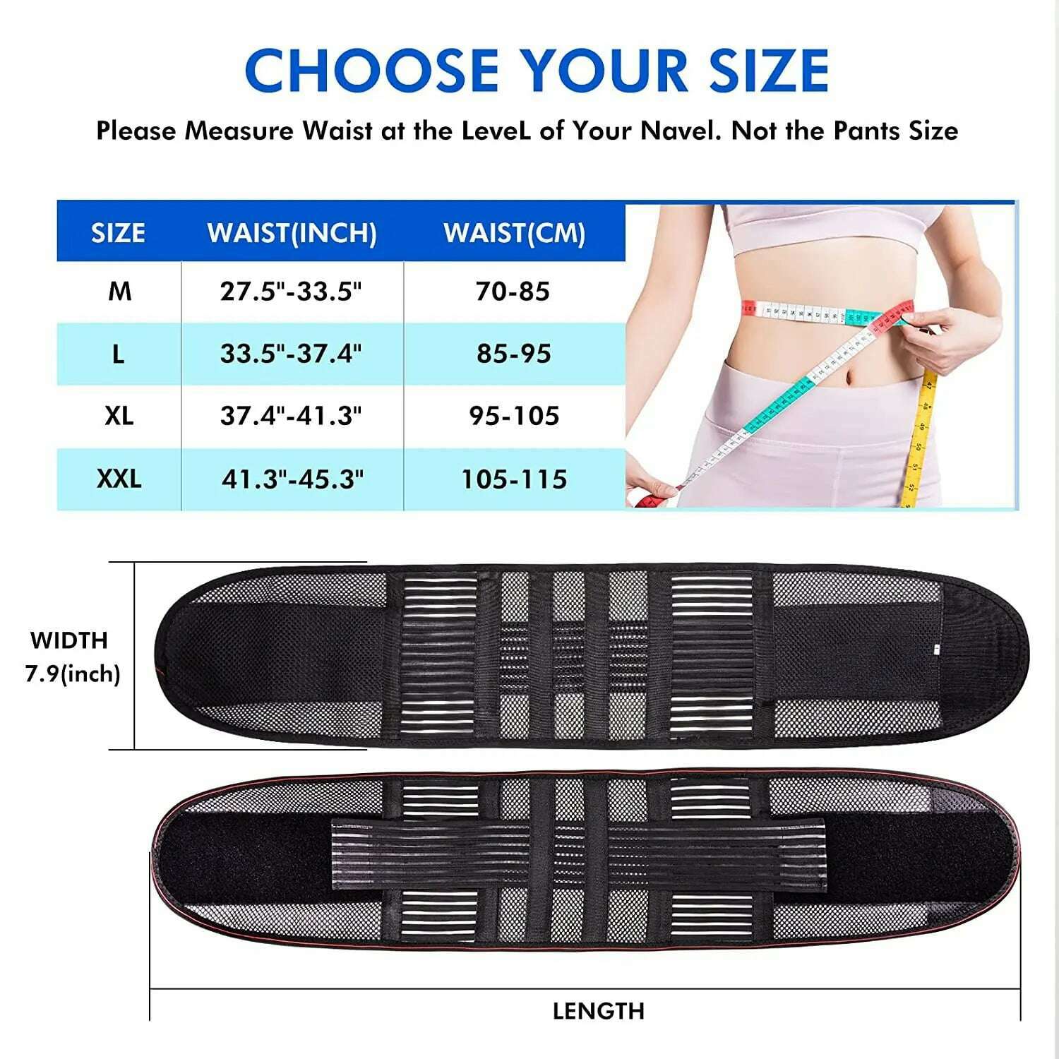 Lumbar Support Waist Belt Back Brace Health Therapy Breathable Back Spine Support Corset for Disc Herniation Pain Relief