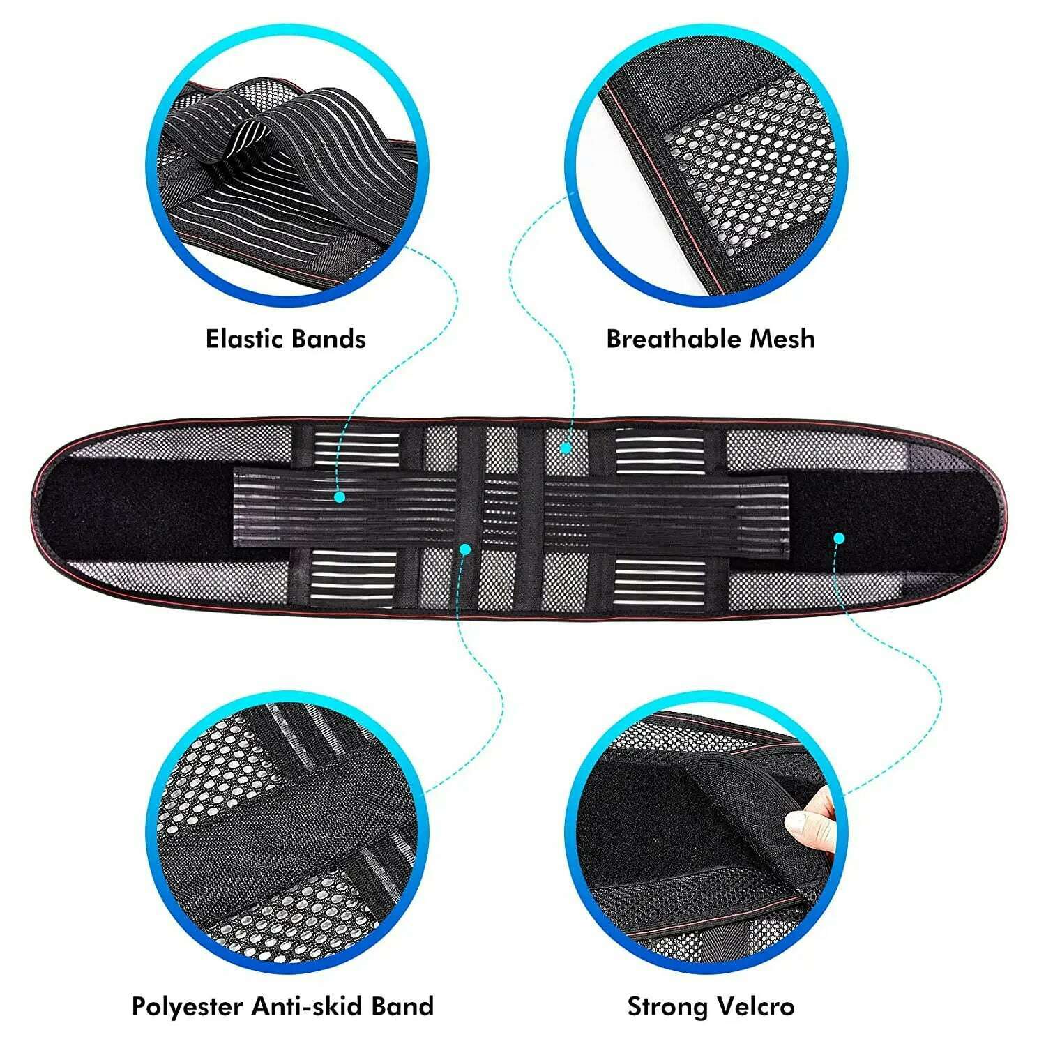 Lumbar Support Waist Belt Back Brace Health Therapy Breathable Back Spine Support Corset for Disc Herniation Pain Relief
