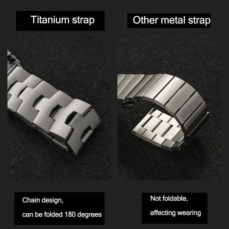 Luxury Titanium Strap for Apple Watch Band Ultra 49mm 45mm 44mm 41mm 38mm Men's Style Bracelet Correa for IWatch 9 SE 8 7 6 5 4