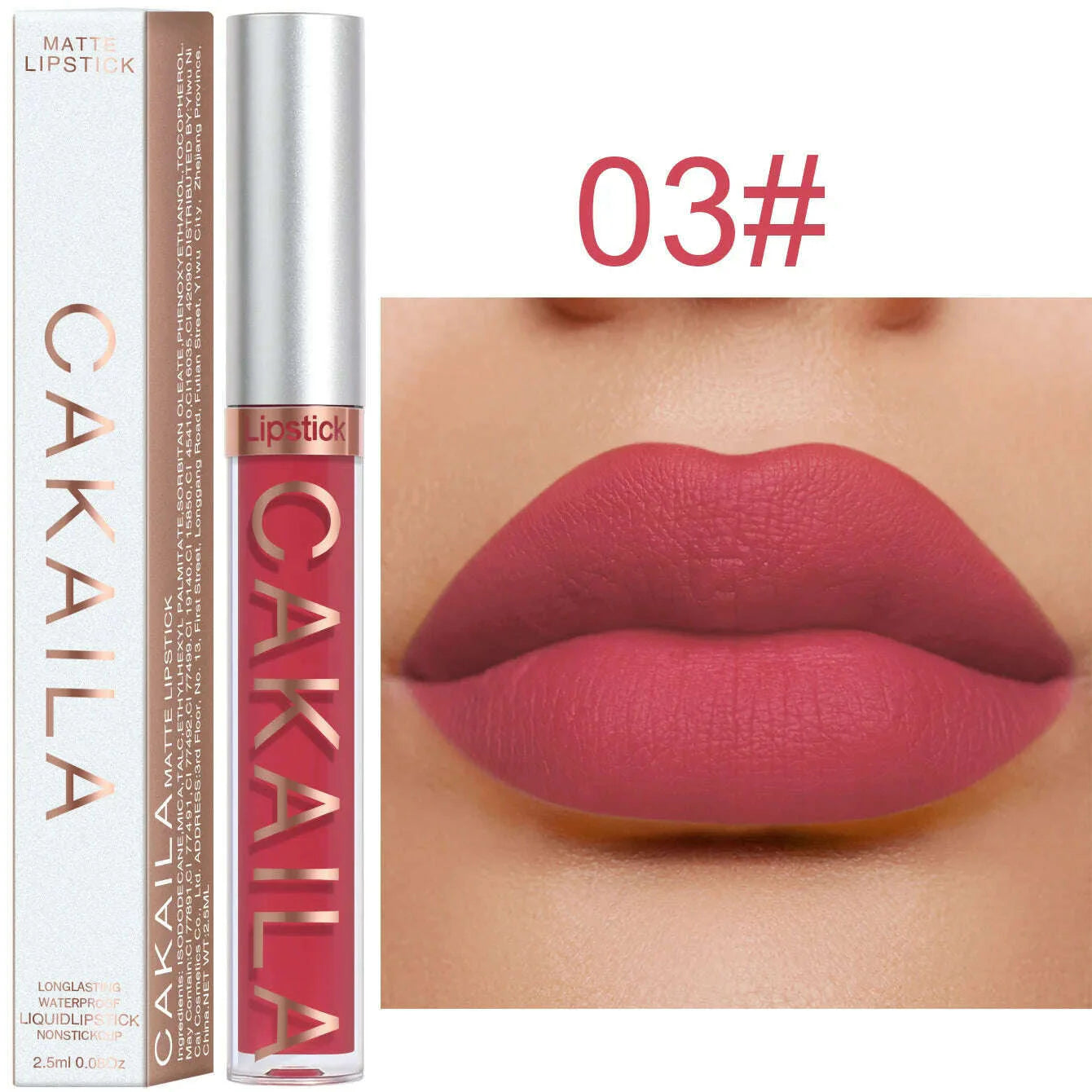 Matte Nude Brown Liquid Lipstick 18 Colors Waterproof Lasting Non-stick Cup Velvet Nude Red Lip Gloss Lint Tube Makeup Cosmetics