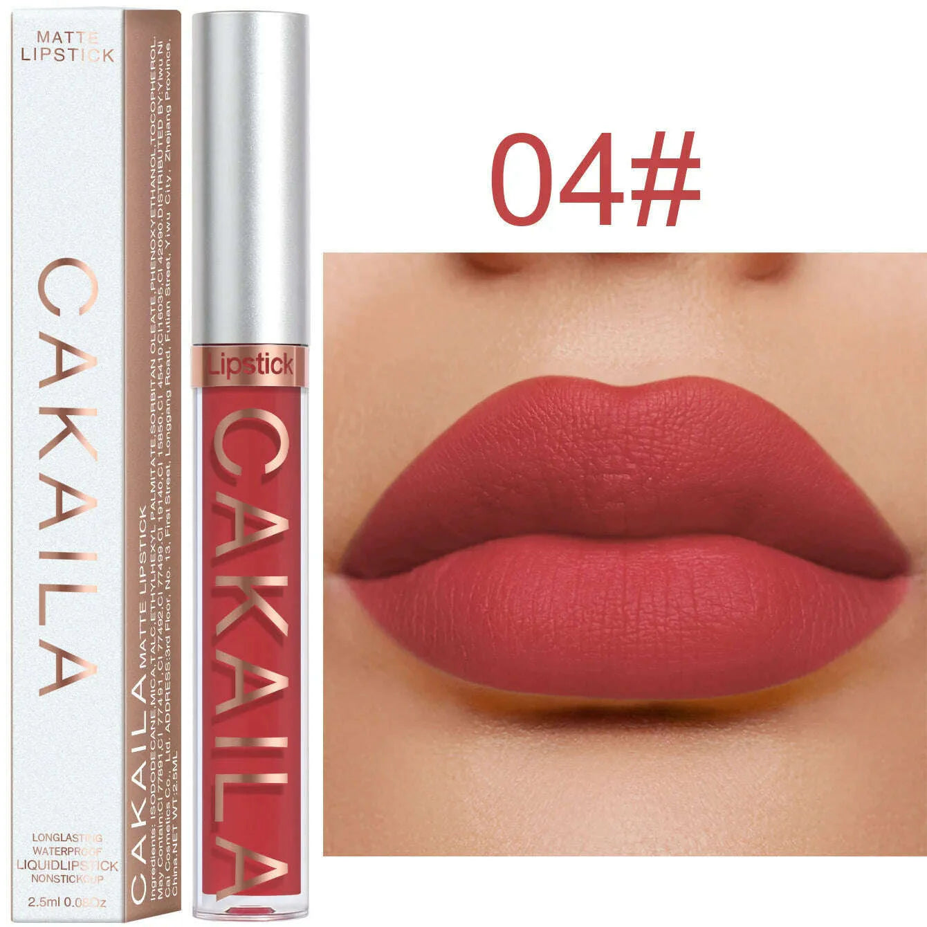Matte Nude Brown Liquid Lipstick 18 Colors Waterproof Lasting Non-stick Cup Velvet Nude Red Lip Gloss Lint Tube Makeup Cosmetics