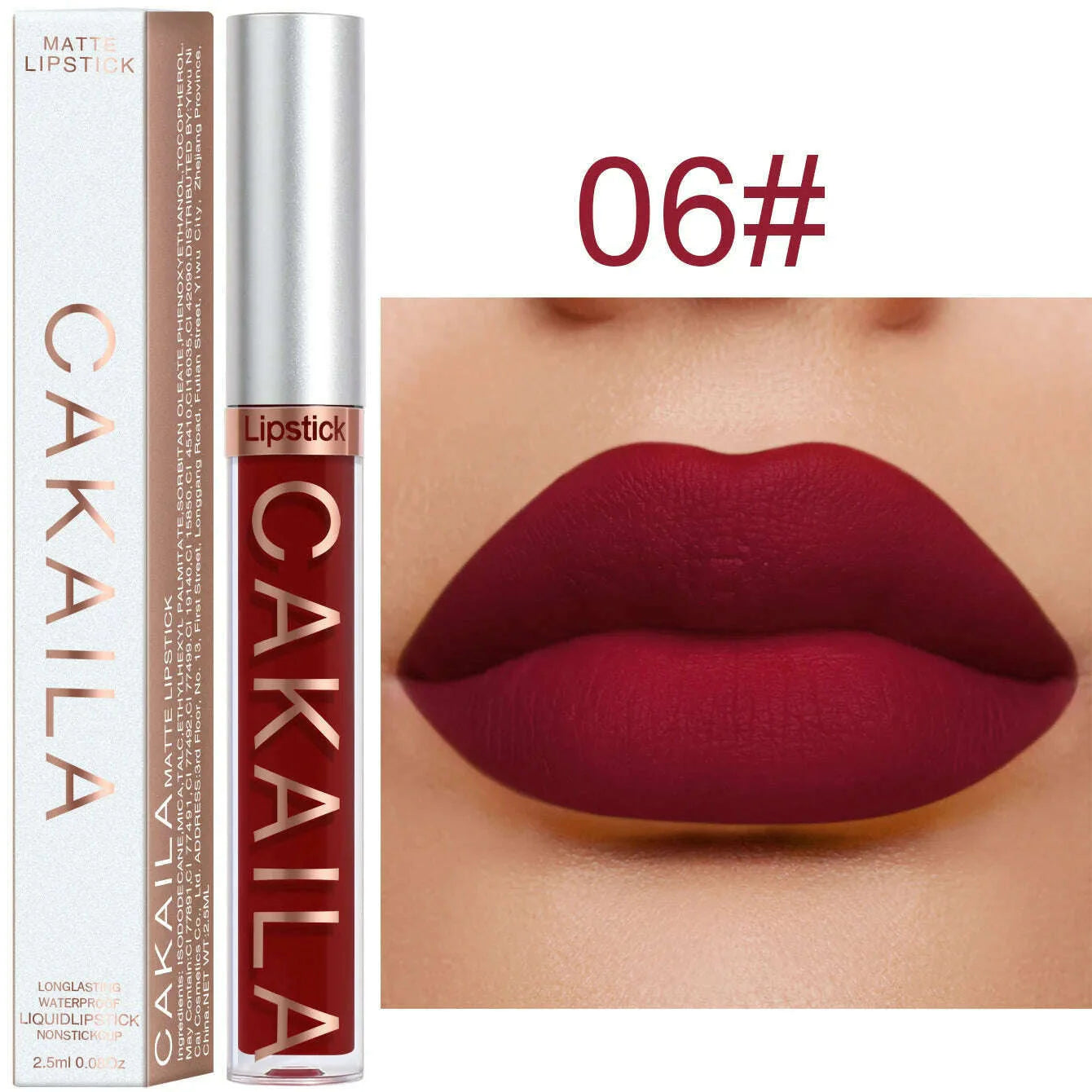Matte Nude Brown Liquid Lipstick 18 Colors Waterproof Lasting Non-stick Cup Velvet Nude Red Lip Gloss Lint Tube Makeup Cosmetics