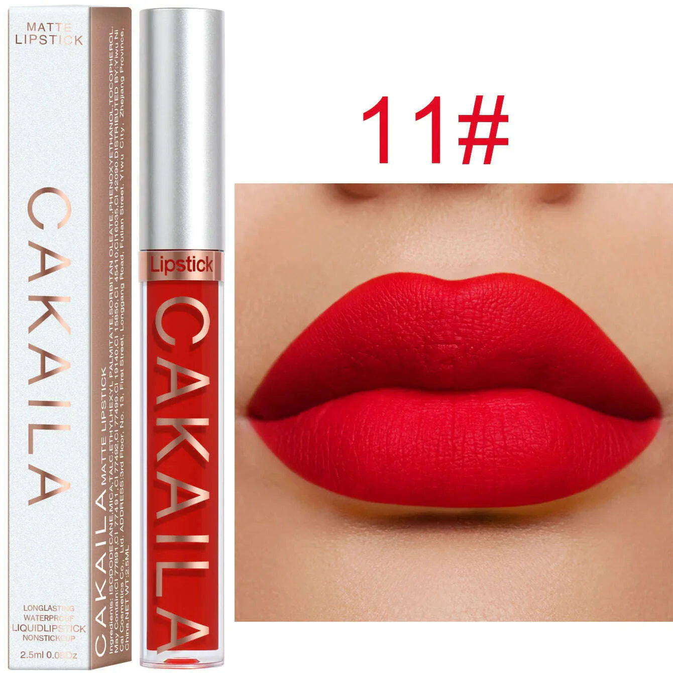 Matte Nude Brown Liquid Lipstick 18 Colors Waterproof Lasting Non-stick Cup Velvet Nude Red Lip Gloss Lint Tube Makeup Cosmetics