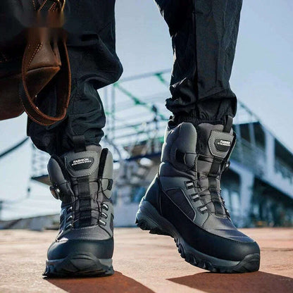 Men Boots 2024 Winter New Waterproof Non-slip Thicken Plush Cotton Shoes For Male -40℃ Warm Snow Boots Men Botas Para Hombres