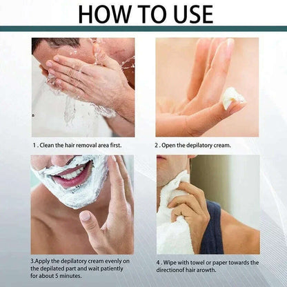 Men Hair Remover Cream Inhibition Hair Growth Eliminate Beard Armpit Chest Private Parts Gently Depilatory Painless Remover