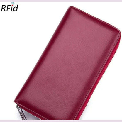 Men wallet genuine leather passport RFID long large capacity organ mobile phone  multi function card holder unisex wallets