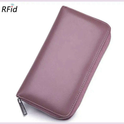 Men wallet genuine leather passport RFID long large capacity organ mobile phone  multi function card holder unisex wallets