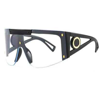Men&#39;s Mask Goggles Sunglasses For Women Fashion One Piece Square Sun Glasses Men Oversized Ladies Eyeglasses UV400 oculos H146