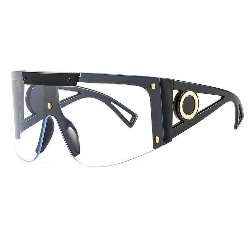 Men&#39;s Mask Goggles Sunglasses For Women Fashion One Piece Square Sun Glasses Men Oversized Ladies Eyeglasses UV400 oculos H146