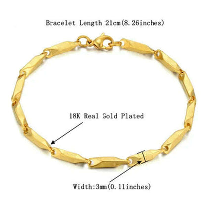 Mens 316L Stainless Steel Male Bracelet Wholesale Braslet Gold Silver Color Braclet Chunky Cuban Chain Link Bracelet For Man