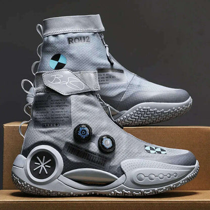 Men's Basketball Shoes Breathable Cushioning Non-Slip Wearable Runing Shoes Gym Training Athletic Basketball Sneakers for Women