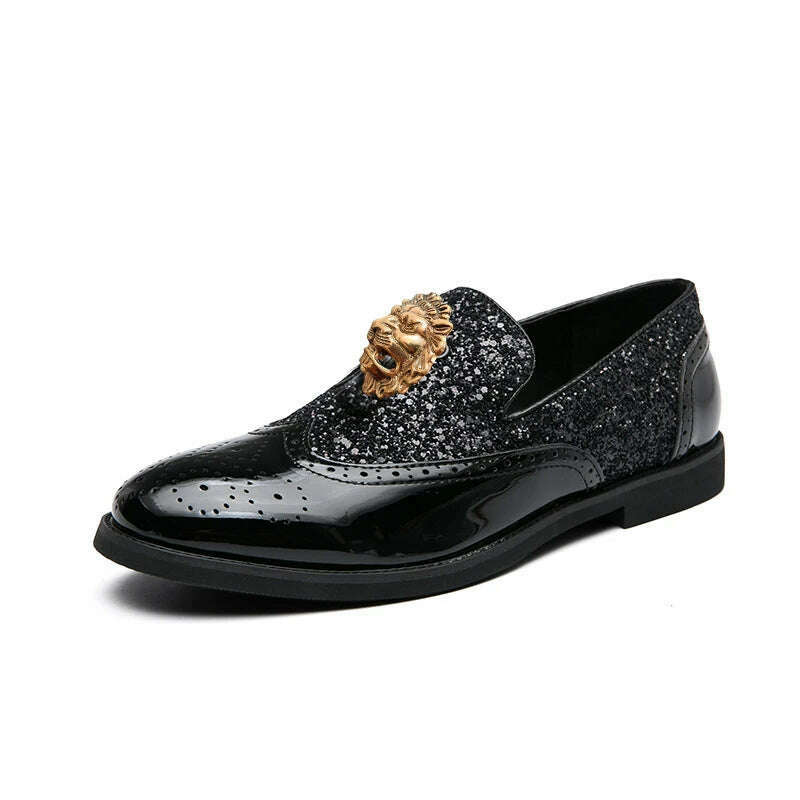 Mens Designer Loafers Fashion shoes Bright small leather shoes plus size slip-on lazy casual shoes Party wedding shoes A1