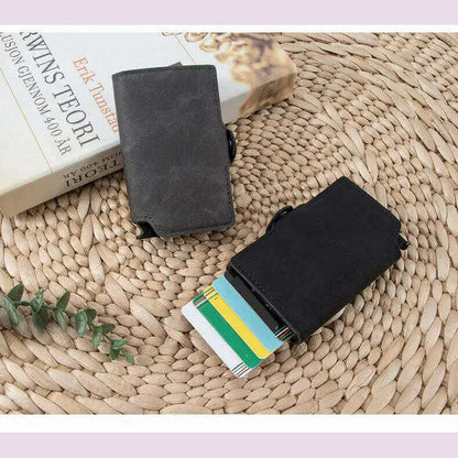Mens Slim Wallet with Money Clip Pop up RFID Blocking Credit Card Holder Minimalist Wallet for Men
