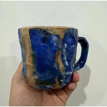 Mineral Crystal Coffee Mugs Resin Distinctive Multi Color Relief Printing High-capacity Water Cup Colourful Christmas Gift Mugs