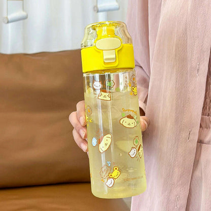 MINISO 550ML Bottle Water Sanrio Anime My Melody Portable Drinking Cup With Kuromi Outdoor Sports Fitness Travel Water Bottle