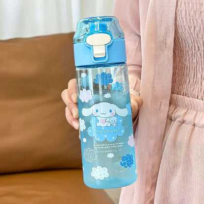 MINISO 550ML Bottle Water Sanrio Anime My Melody Portable Drinking Cup With Kuromi Outdoor Sports Fitness Travel Water Bottle
