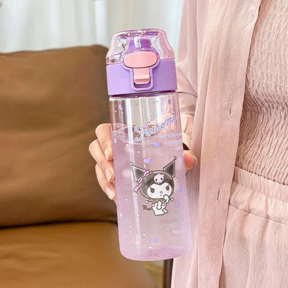 MINISO 550ML Bottle Water Sanrio Anime My Melody Portable Drinking Cup With Kuromi Outdoor Sports Fitness Travel Water Bottle