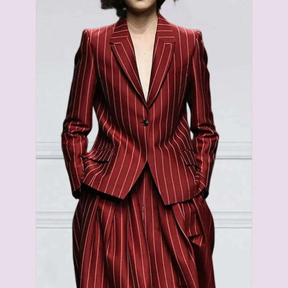 Missuoo Urban Women's Stylish Jacket Notched Collar Long Sleeve Buttoned Blazer Coat 2024 Fall New Commuter Outerwear for Female