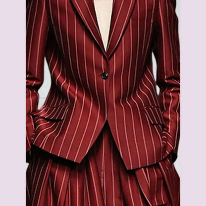 Missuoo Urban Women's Stylish Jacket Notched Collar Long Sleeve Buttoned Blazer Coat 2024 Fall New Commuter Outerwear for Female