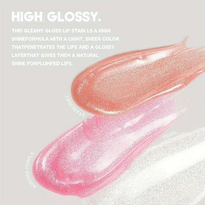 Moisturizing And Lip Lacquer Sparkling Lip Gel Lip Gloss Shiny And Glittery Glass Lips Daily Makeup Water Glossy Lip Color