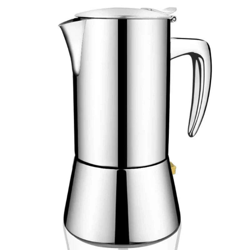 Moka Pots 200ML/300ML Coffee Pot  Stainless Steel Coffee Maker Kitchen Coffee Percolator Drink Kettle