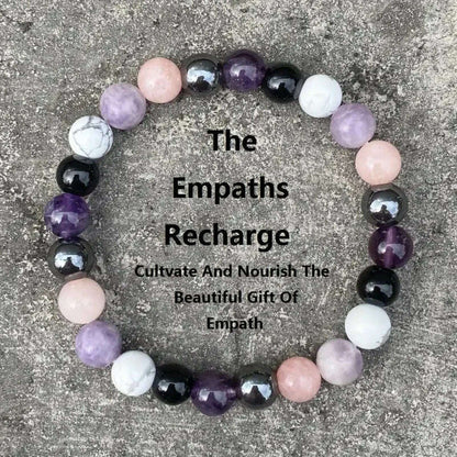 Natural Amethyst Body-purify Slimming Bracelet Stone Energy Yoga Bracelets for Women Weight Loss Bracelet Fatigue Relief Healing