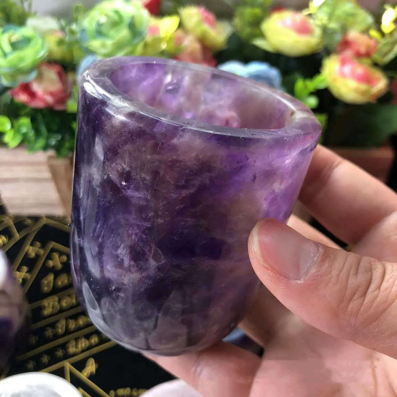 Natural Crystal Amethyst Rose Quartz White Crystal Cup High Quality Healing Crystal For Gift Collection Craft Home Decor