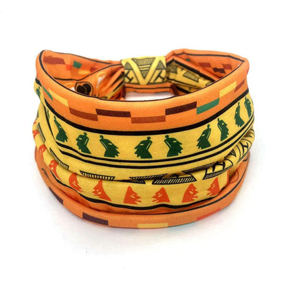 New African Pattern Print Wide Headband for Women Twist Style Hair Bandanas Head Wrap Elastic  Headwear Turban Girls Accessories