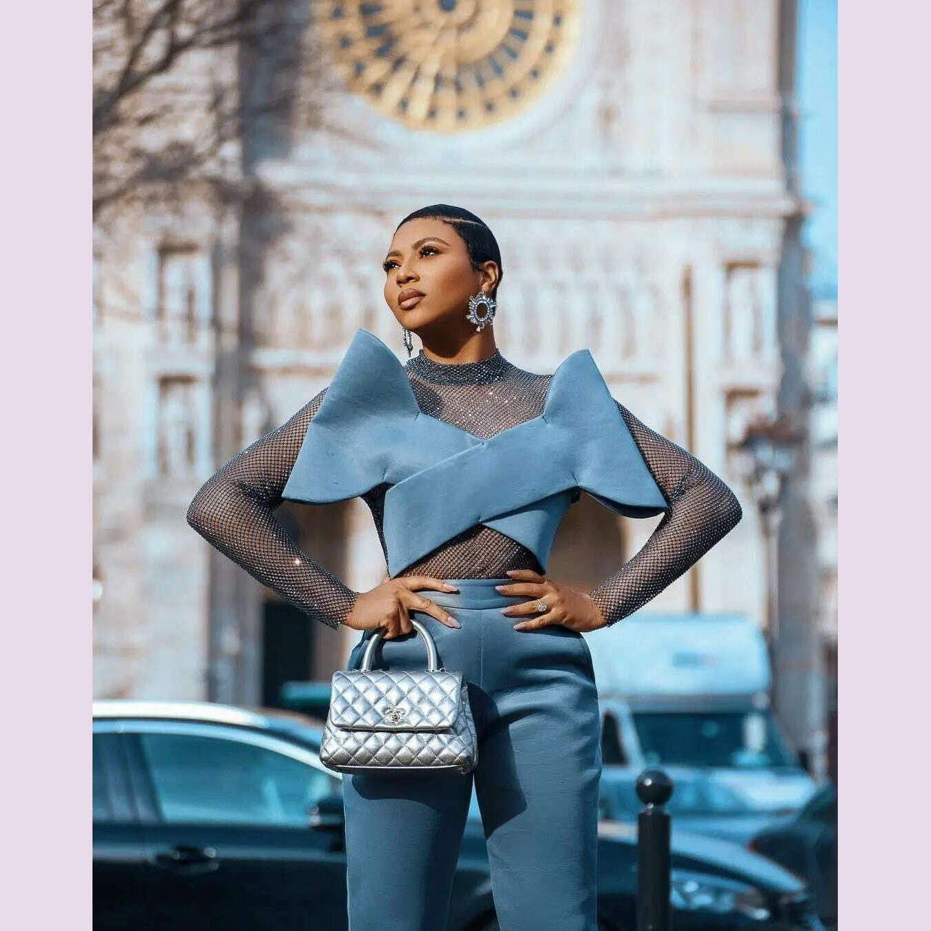 New Designed 2 Pieces Set High Neck Full Sleeve Dresses Suits Women Jacket Pencil Pants Prom Party Custom Made