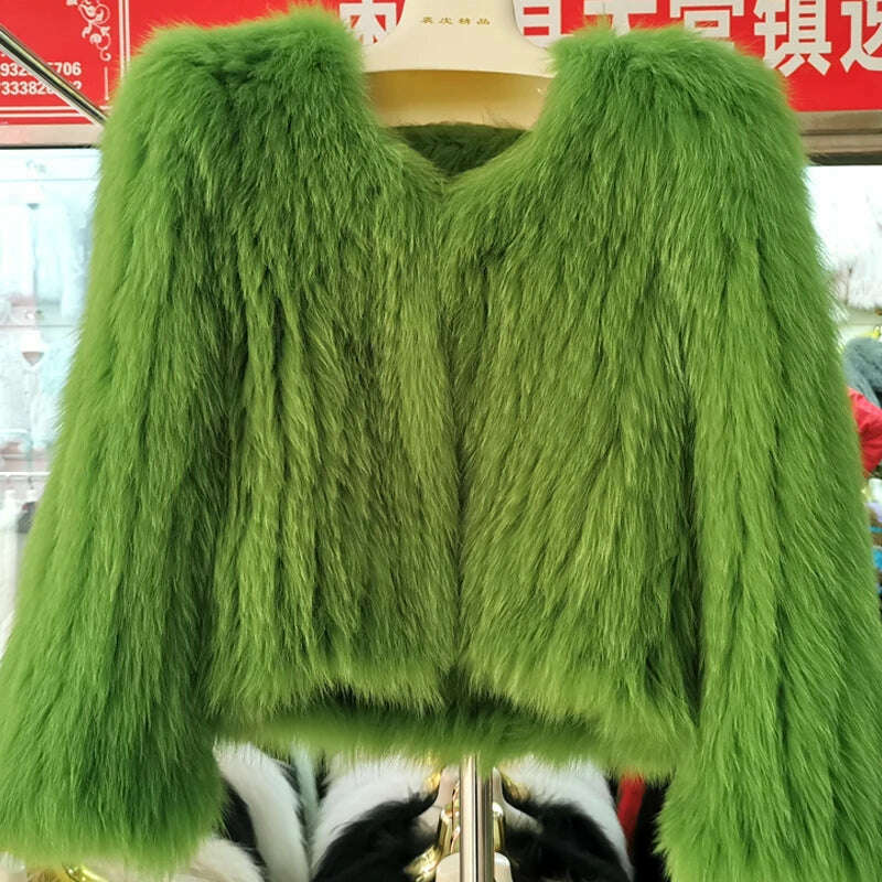 New  Double sided woven 100% fox fur coat, length 110cm hooded coat, Real fur coat women's imported white bear warm clothing