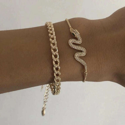 New Fashion Boho Punk Golden Cuff Bracelets & Bangles For Women Love Pulseiras Bangle Set Feminina Jewelry Charm Gifts B051