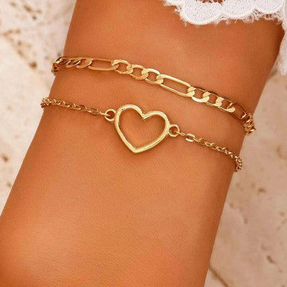 New Fashion Boho Punk Golden Cuff Bracelets & Bangles For Women Love Pulseiras Bangle Set Feminina Jewelry Charm Gifts B051