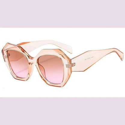 New Fashion Square Sunglasses Woman Vintage Shades Brand Design Vintage Polygon Sun glasses Female Tourism Glasses Lady Oculos
