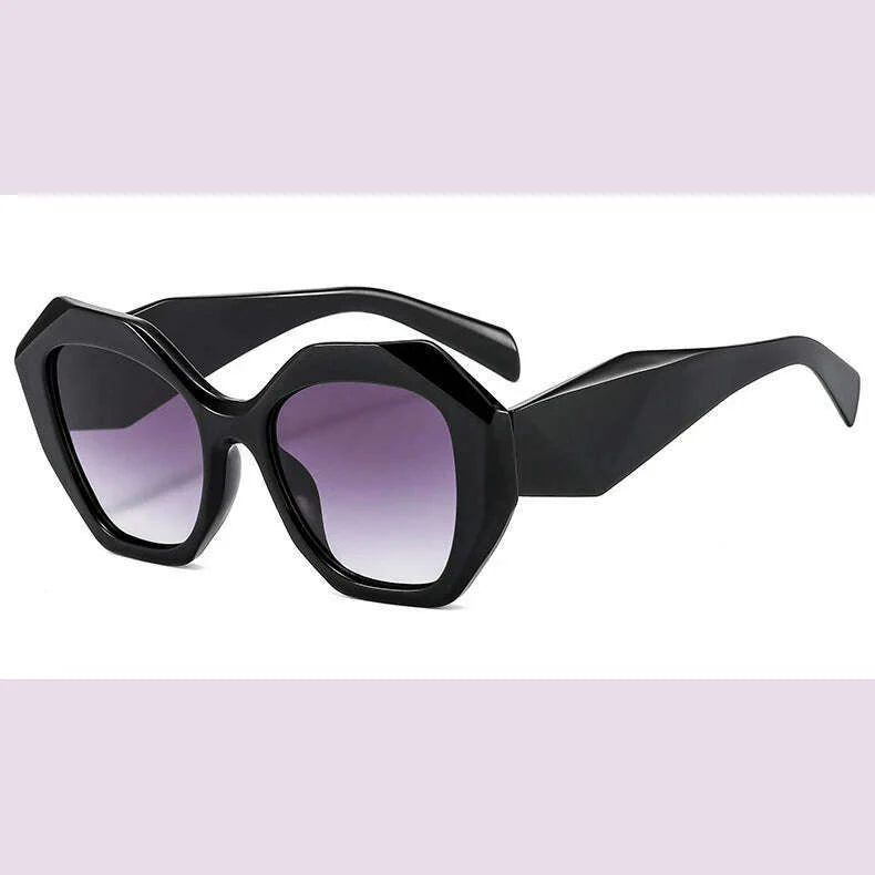 New Fashion Square Sunglasses Woman Vintage Shades Brand Design Vintage Polygon Sun glasses Female Tourism Glasses Lady Oculos