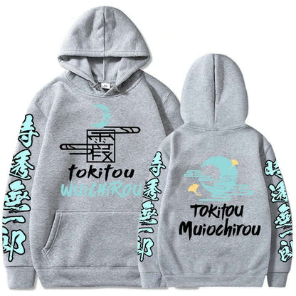New Funny Japan Anime Demon Slayer Women Hoodies Plus Size Sweatshirt Harajuku Muichiro Tokito Printed Hooded Girl Pullover