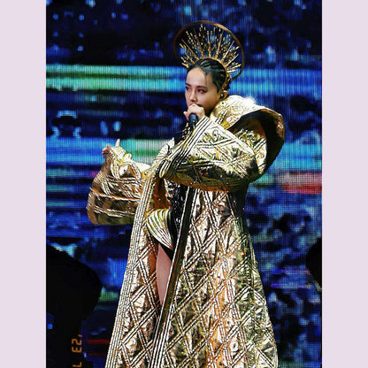 New Golden Womens Gogo Performance Costume Bar Dance Performance Suit Nightclub Original Walk Show Outfit DJ Practice Clothing ﻿
