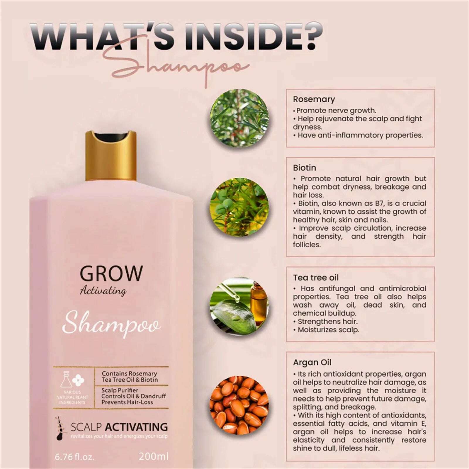 New Growth Activating Shampoo Deeply Nourishes Hair To Prevent Hair Loss While Fighting Chronic Scalp Problems 200ml