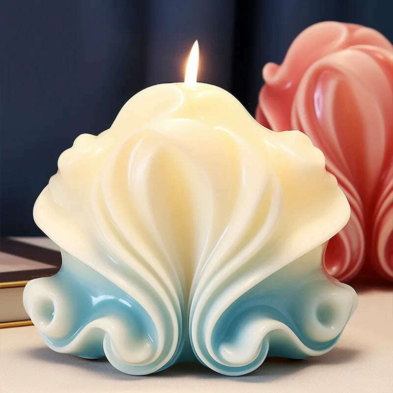 New Ocean Shell Coral Candle Silicone Mold Handmade Aromatherapy Candle Decoration Coral Flower Shell Cake Soap Epoxy Resin Mold