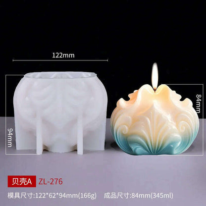 New Ocean Shell Coral Candle Silicone Mold Handmade Aromatherapy Candle Decoration Coral Flower Shell Cake Soap Epoxy Resin Mold