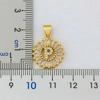 Nidin Hot Sale Women Girls Initial Letter Necklace 26 Letters Charm Family Name Pendant Top Quality Copper Zircon Jewelry Gift