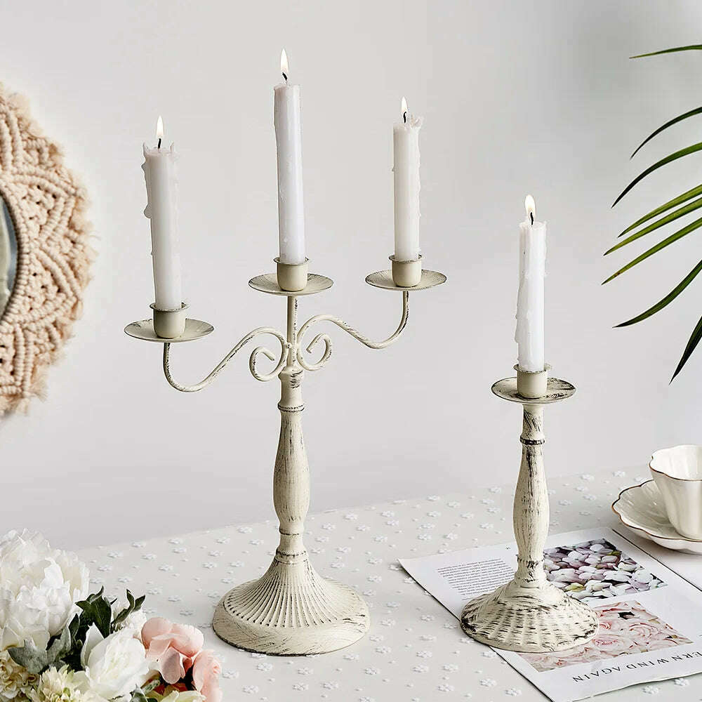 Nordic Creative Metal Candle Holder Candlestick Centerpieces Road Lead Candelabra Centerpieces Wedding Christmas Decor Love Gift