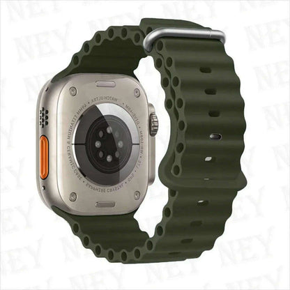Ocean strap for Apple Watch Band 44mm Ultra 2 49mm 45mm 42mm 38/40/41mm silicone bracelet correa iwatch series 9 8 7 se 6 5 4 3