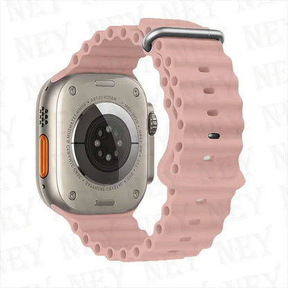 Ocean strap for Apple Watch Band 44mm Ultra 2 49mm 45mm 42mm 38/40/41mm silicone bracelet correa iwatch series 9 8 7 se 6 5 4 3