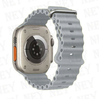Ocean strap for Apple Watch Band 44mm Ultra 2 49mm 45mm 42mm 38/40/41mm silicone bracelet correa iwatch series 9 8 7 se 6 5 4 3