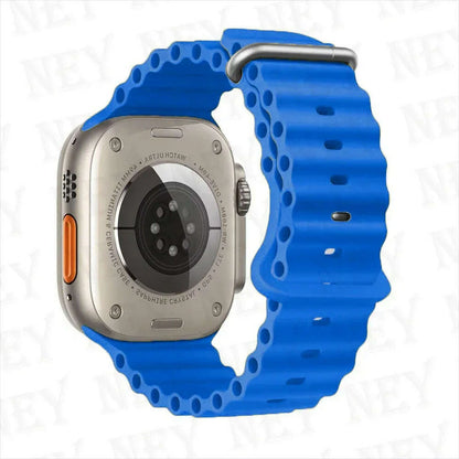 Ocean strap for Apple Watch Band 44mm Ultra 2 49mm 45mm 42mm 38/40/41mm silicone bracelet correa iwatch series 9 8 7 se 6 5 4 3